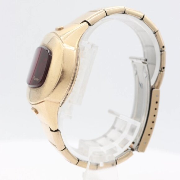 Vintage Pulsar P4 Executive Men's Digital LED Wristwatch USA 14k Gold Filled - Picture 7 of 8